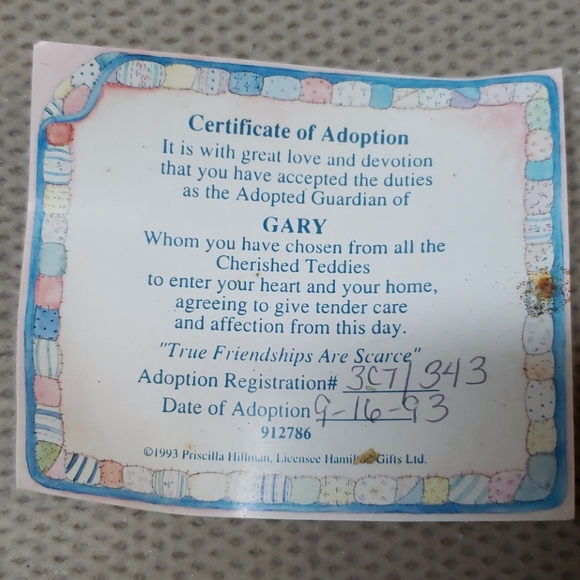 Cherished Teddies, Gary - Picture 4 of 7